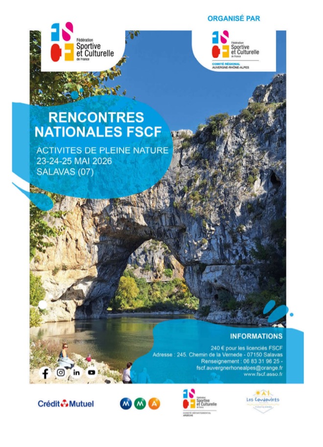 RENCONTRES NATIONALES FSCF DES ACTIVITES DE PLEINE NATURE