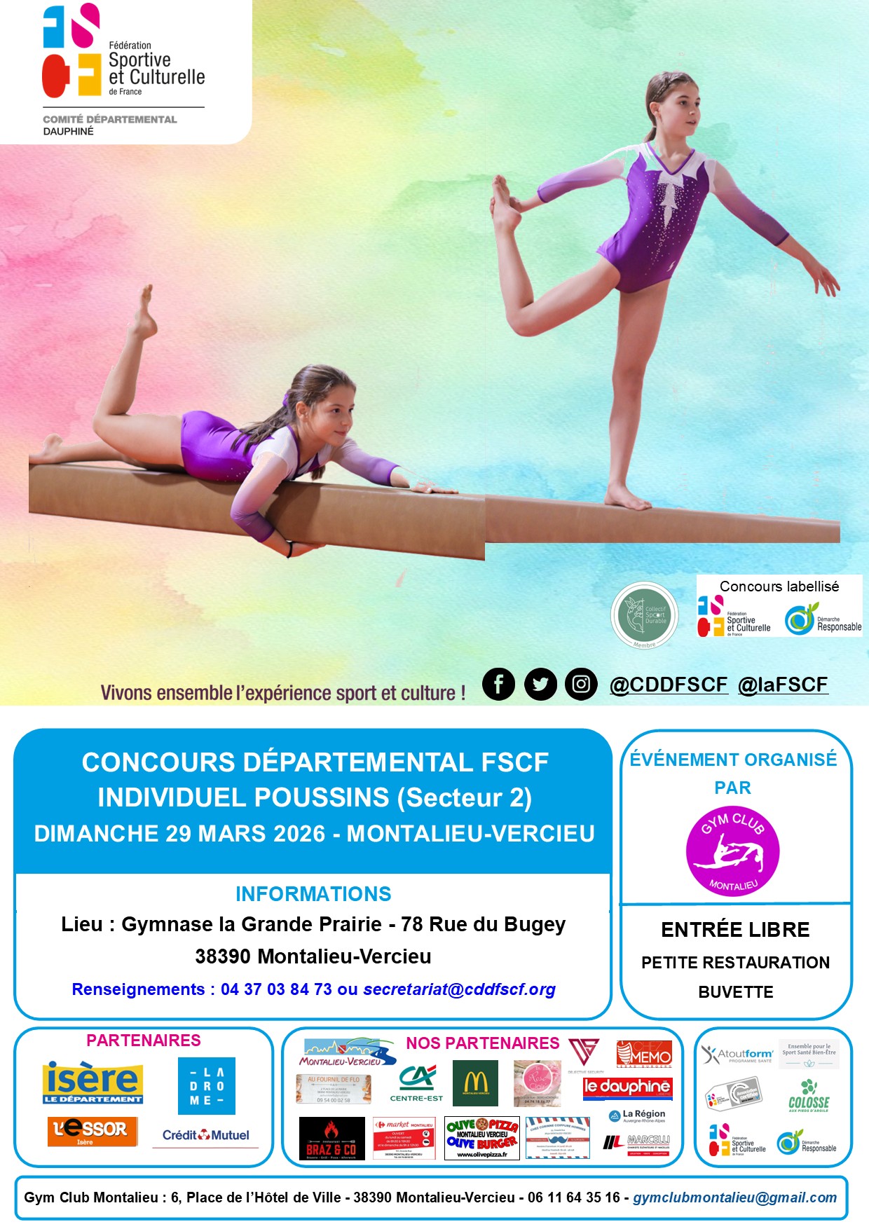CONCOURS DÉPARTEMENTAL F.S.C.F. INDIVIDUEL POUSSINES