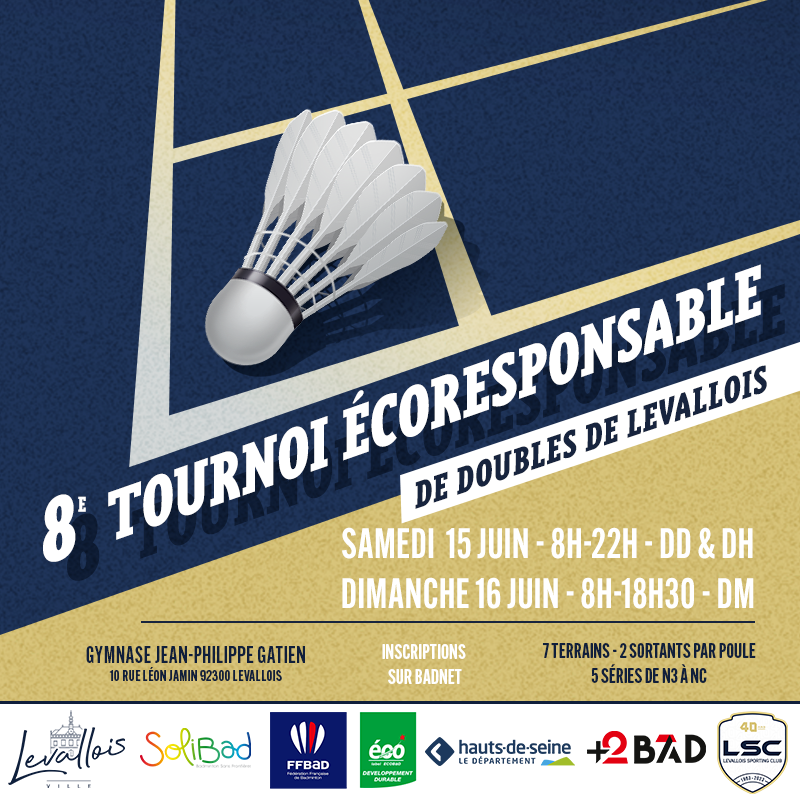 8ème tournoi national ecobad de Levallois